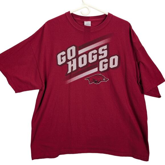Razorbacks shirt Mens 2XL Red Go Hogs University of Arkansas Sports Athletics - Picture 1 of 9